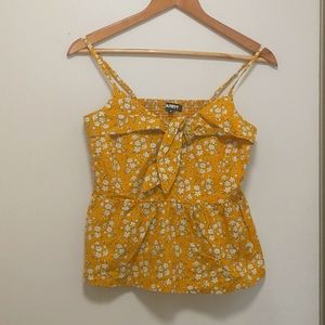Yellow Tank top with bow